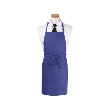 Ritz Chef's LineExtra-Bib Apron (3 pockets + pen pocket) 26x31 Royal Blue CL3PBIAELRY-1